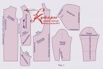 Выкройка платья-худи с карманами в полурельефах 40-64 рис1