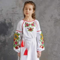 Бесплатная выкройка детского платья-вышиванки