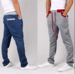 Pantalones deportivos de bricolaje para hombres según un patrón confeccionado para tamaños de 42 a 56