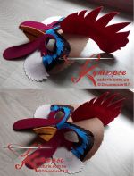 free patterns of New Year's costumes cockerel mask photo 1