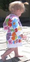 Детский халатик по выкройке бесплатно на основе платья кимоно