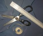 serrated scissors in strech processing