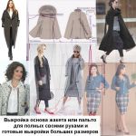 Coats and jackets for overweight according to ready-made patterns
