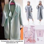 Photo d'un manteau cousu selon le motif électronique fini de Vera Olkhovskaya