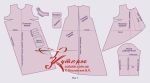 kompletan set uzoraka silueta tunike trapez asimetričnog kroja slika 1