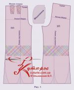 Викрійки з комплекту для шиття брюк жіночих літніх у стилі бохо