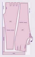 ready-made pattern of women's classic trousers in full size 01
