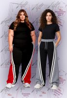 Выкройка простых спортивных брюк оверсайз для полных с лампасами фото 4