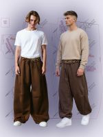 Простая выкройка брюк багги стиль урбан для мужчин и женщин фото 2