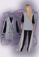 Женский классический пиджак с худи выкройка фото 2