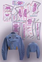 Выкройка женской куртки-косухи под брюки багги