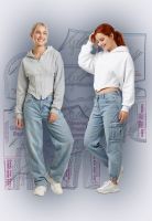 Простая выкройка свитшота-корсета с капюшоном фото 3