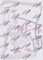 Ева Гриннің кимоно немесе жарқанат көйлектерінің кеудешелерінің үлгілерінің эскизі