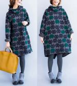 Photo of a sewn hoodie dress according to the pattern, front view
