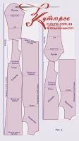 Do-it-yourself pattern of a long floor-length sheath dress for medium sizes