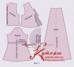 Dress pattern cut-off maxi bodice with the smell of rice1