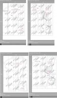 Схема сборки страниц лекал выкройки после распечатывания на листах бумаги А4
