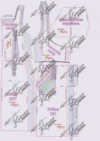 View of sheet 1 with patterns for a sundress in a pdf file of a pattern