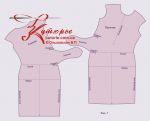 Jednoduchý vzor na šaty - tričko - puzdro na kimono postava 1