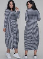 Բոհո կտրվածքով զգեստի պարզ նախշեր ասիմետրիկ փուչիկի կիսաշրջազգեստով լուսանկար 2