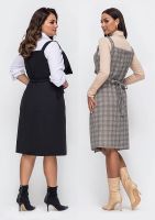 Vzor letní šaty - župan s rovnou sukní a s boční klopou foto 2