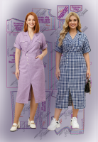 Простая выкройка платья-рубашки с асимметричною юбкою фото 2