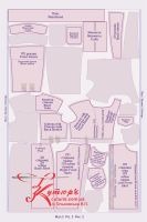 Как кроить платье-рубашку с асимметричной юбкой по готовой выкройке рис 2