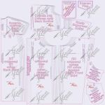 Выкройка платья-рубашки с асимметричною юбкою вид1