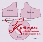Kleidermuster Tatjanka auf einer Schulter, Größen 40-52, Bild 1