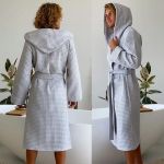 Simple patterns for a bathrobe with a hood for men photo 3