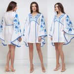 Pattern of a summer dress of vyshyvanka flared sleeve and relief photo 1