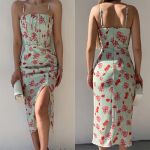 Vzor letných korzetových letných šiat s rovnou sukňou foto 2