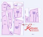 Как кроить платье-трапецию комбинированную с отлетной деталью