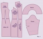 Conjunto de patrones de un vestido tubo recto con peplum