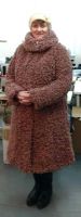 Stitched fur coat classic semi-raglan pattern