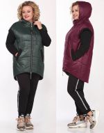 Hotové vzory jednoduché bundy-vesty s kapucí foto 2