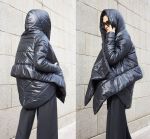 vzory bund - páperová bunda s kapucňou na zimu foto 4