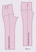 Збільшення або зменшення розмірів викрійки штанів