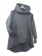 Raglan hoodie sweatshirt pattern without side seams