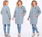 Vzory dámského kabátu s jednodílným rukávem a poloreliéfem