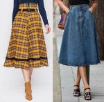 Simple patterns for two flared skirts 4 wedges