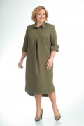 Un patrón simple de un vestido camisero de gran tamaño con un pliegue