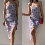Pattern of a cut-off sundress with a corset bodice