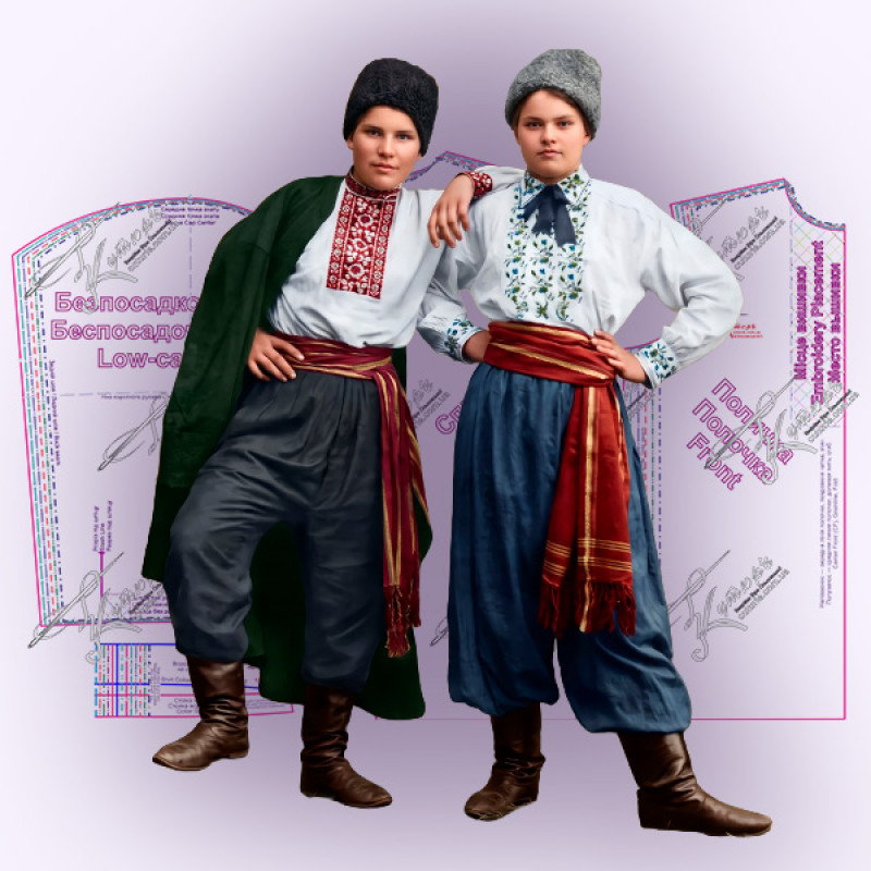 Викрійки чоловічої вишиванки