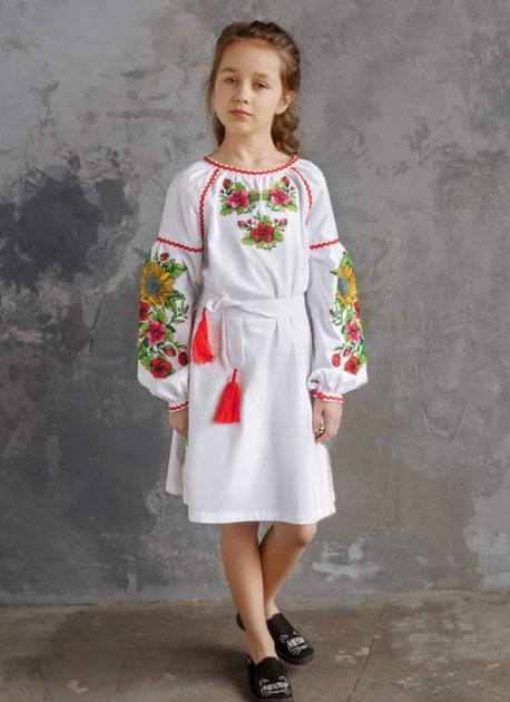 Бесплатная выкройка детского платья-вышиванки фото 1