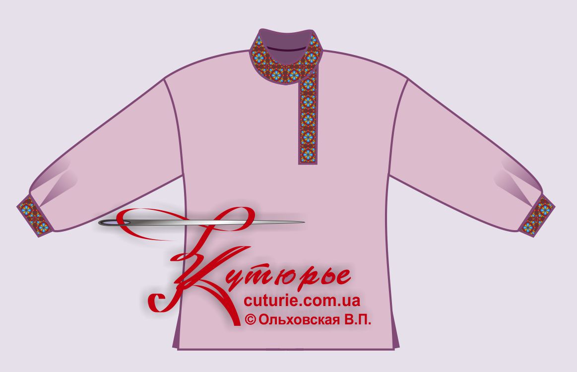 Бесплатная выкройка рубашки этнической для мальчика Размеры 34 – 42 рис 2