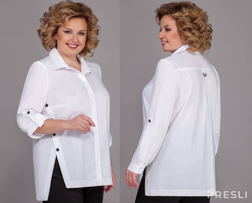 Блузка - рубашка по простой выкройке больших размеров с инструкцией как сшить своими руками