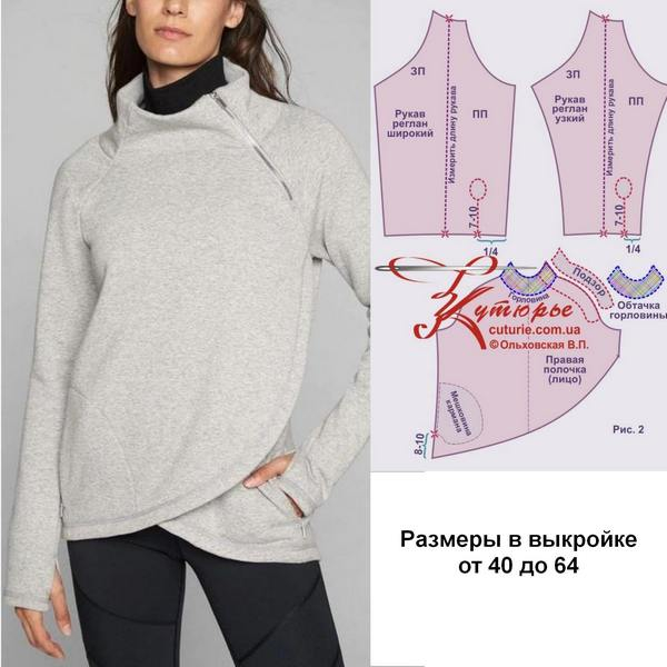 Do-it-yourself sweatshirt with raglan sleeves