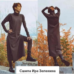 Сшила Ира Зеленина @irazelenina.ru по выкройке длинного платья в пол с карманами